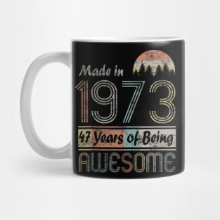 Vintage 1973 Made In 1973 47th Birthday 47 Years Old Gift Mug